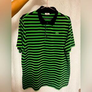 Lacoste Sport Black and Green Polo  (XL) 🏌🏻